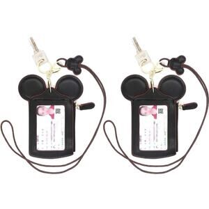 Mouse Ears ID Badge Holder with Wallet & Lanyard - Set of 2